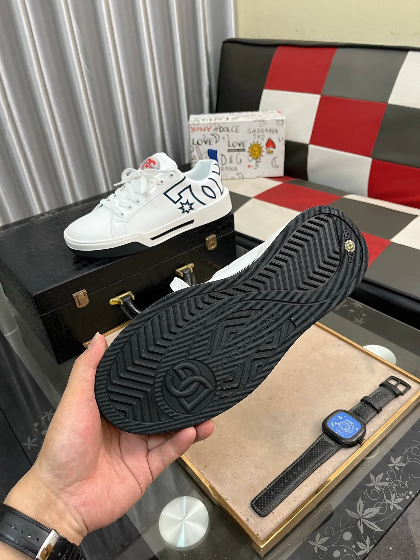 Men's shoes 💰480⌚️⌚️【DG～】Couple casual shoes 2025z cabinet simultaneous sale 🔶Size: 35-46, 🔜The upper is made of multi-material splicing ➕Genuine leather lining, comfortable and breathable, sole: original comfortable and wear-resistant outsole, ⚠️The real thing📱Photographed🎬The real thing is better📢📢📢
